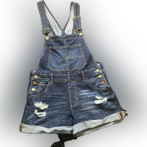 No Boundaries Blue Denim Overalls